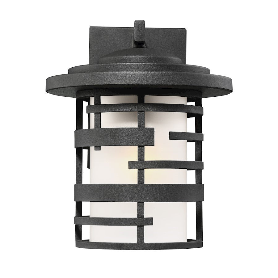 OPEN BOX ITEM: Nuvo Lansing 1 Light 12" Wall Lantern, Etched/Black