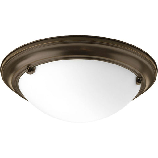 OPEN BOX ITEM: Progress Eclipse 2-Light Semi-Flush, Bronze/White