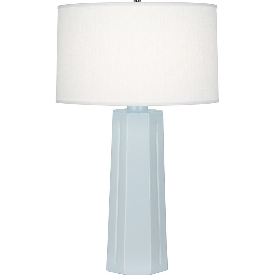 OPEN BOX ITEM: Robert Abbey Mason 1 Light Table Lamp, Baby Blue Ceramic