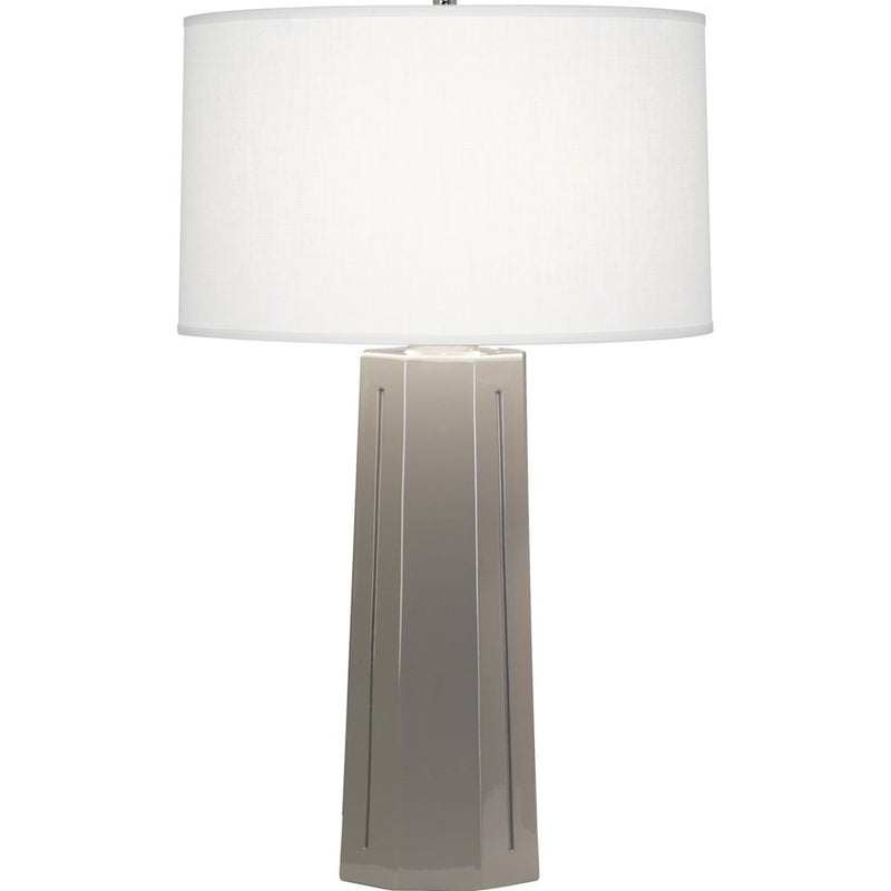 OPEN BOX ITEM: Robert Abbey Mason 1 Light Table Lamp, Smoky Taupe Ceramic