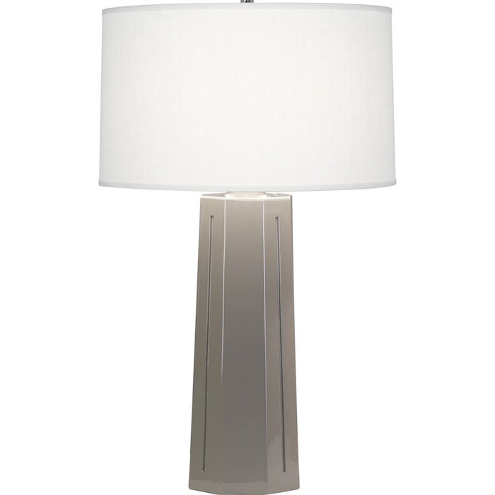 OPEN BOX ITEM: Robert Abbey Mason 1 Light Table Lamp, Smoky Taupe Ceramic