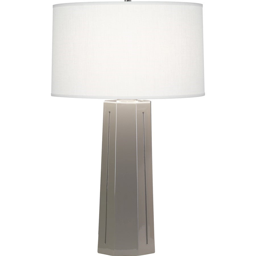 OPEN BOX ITEM: Robert Abbey Mason 1 Light Table Lamp, Smoky Taupe Ceramic
