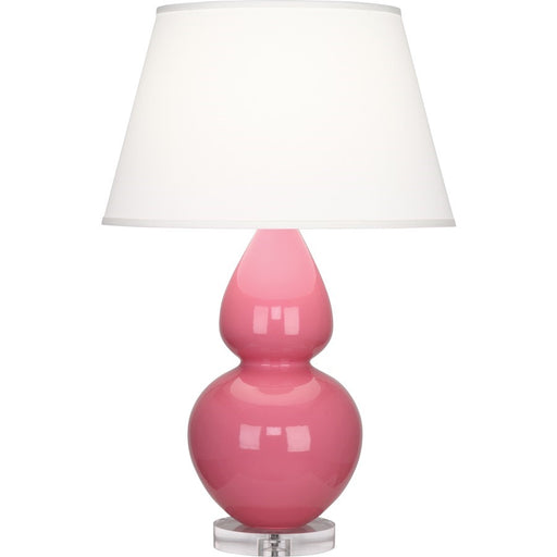 OPEN BOX ITEM: Robert Abbey Double Gourd Table Lamp, Pink/Lucite, Pearl