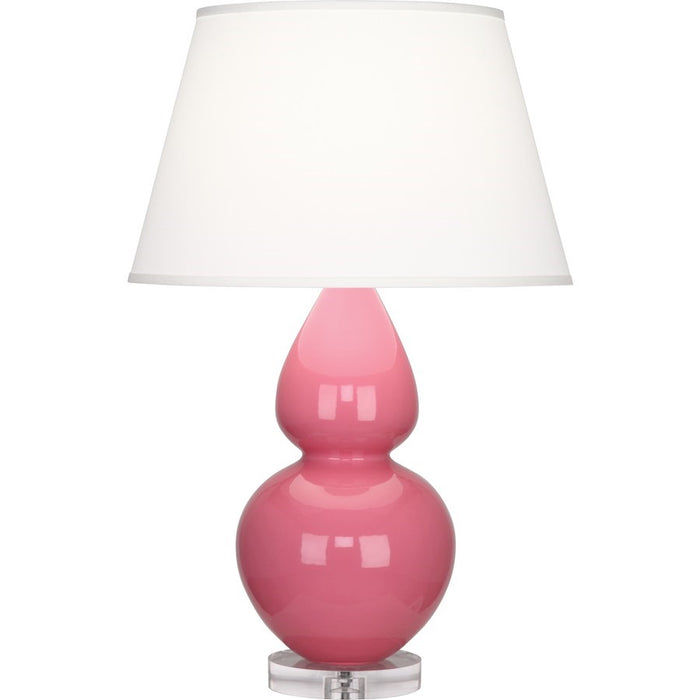 OPEN BOX ITEM: Robert Abbey Double Gourd Table Lamp, Pink/Lucite, Pearl