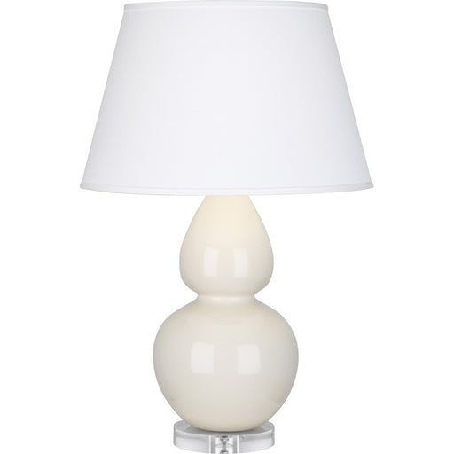 OPEN BOX ITEM: Robert Abbey Double Gourd 1 Light Table Lamp, Bone/Lucite