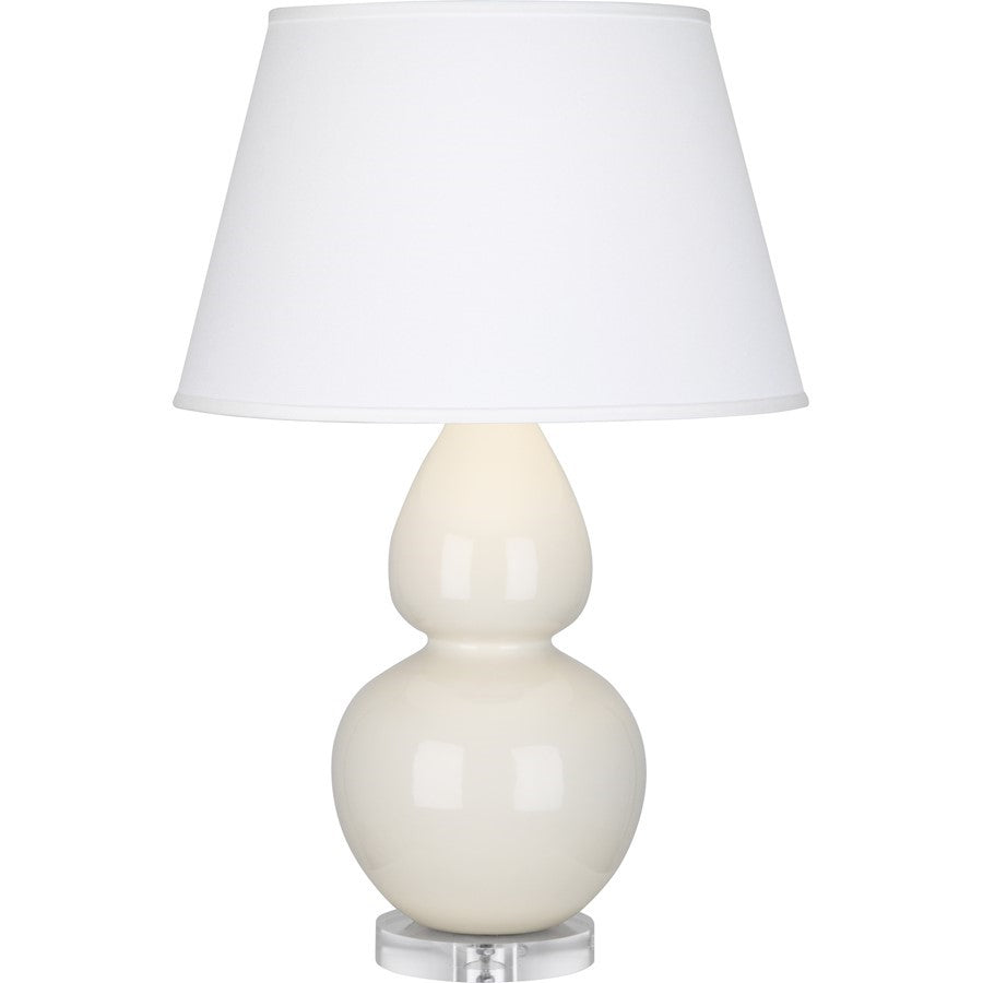 OPEN BOX ITEM: Robert Abbey Double Gourd 1 Light Table Lamp, Bone/Lucite