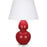OPEN BOX: Robert Abbey Double Gourd Table Lamp, Ruby/Lucite Base/Pearl - RR23X