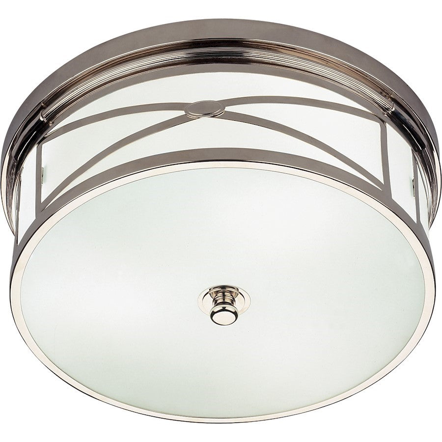 OPEN BOX ITEM: Robert Abbey Chase 3 Light Flushmount, Polished Nickel