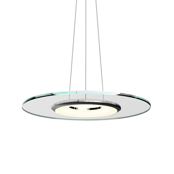 OPEN BOX ITEM: Sonneman Float 1 Light 24" LED Pendant, Polished Chrome