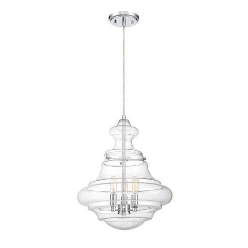 OPEN BOX: Savoy House 3-Light 18" Pendant, Chrome - SVM70058CH