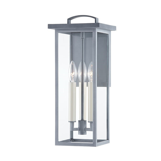 OPEN BOX: Troy Lighting Eden 3 Light Wall Sconce, Zinc/Clear - B7522-WZN