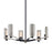 OPEN BOX: Troy Pilsen 6 Light Chandelier, BK/Nickel/Brass