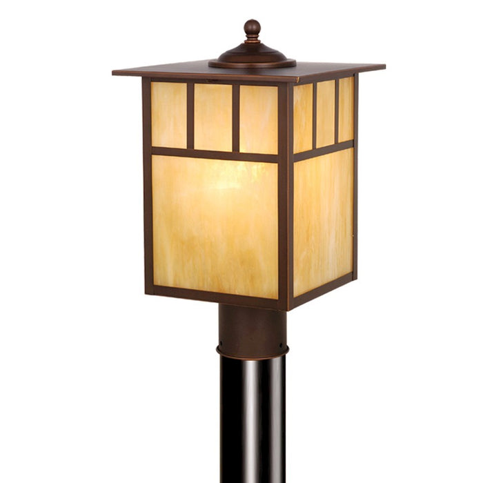 OPEN BOX ITEM: Vaxcel Mission 1 Light Outdoor Post, Bronze/Honey