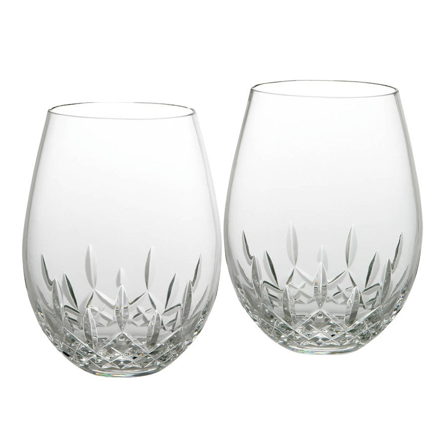 OPEN BOX ITEM: Waterford Lismore Nouveau Stemless Deep Red Wine, Pair
