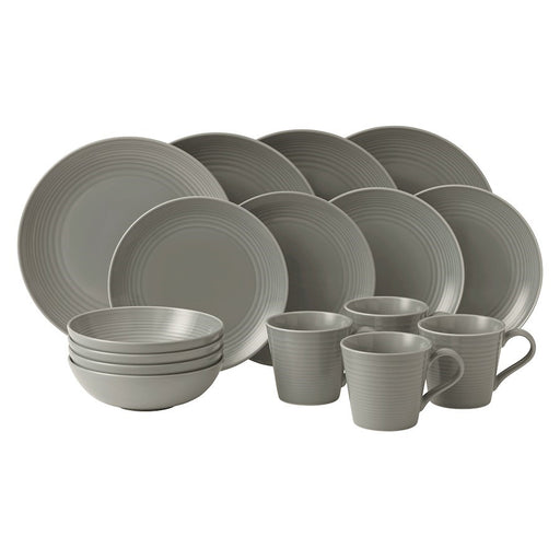OPEN BOX ITEM: Gordon Ramsay by Royal Doulton Maze Dk Grey 16-Pc Set