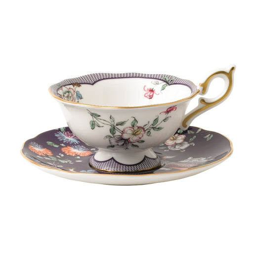 OPEN BOX ITEM: Wedgwood Wonderlust Teacup & Saucer Set Midnight Crane
