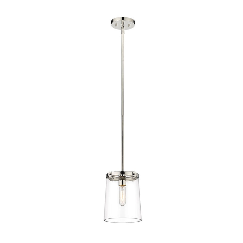 OPEN BOX: Z-Lite Callista 1 Light Mini Pendant, Nickel/Clear - ZL3032MP-PN