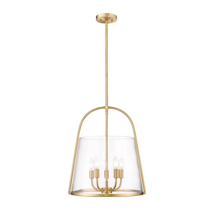 OPEN BOX: Z-Lite Archis 5 Light Pendant, Modern Gold/Clear - ZL3041P18-MGLD