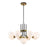 OPEN BOX: Z-Lite Parsons 9-Lt Chandelier, Black/Brass/Opal - 477-9MB-OBR