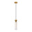 OPEN BOX: Z-Lite Beau 1 Light Pendant, Rubbed Brass/Clear - 740P-RB