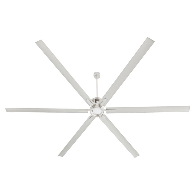 Quorum Zeus 120" Patio Fan, Satin Nickel