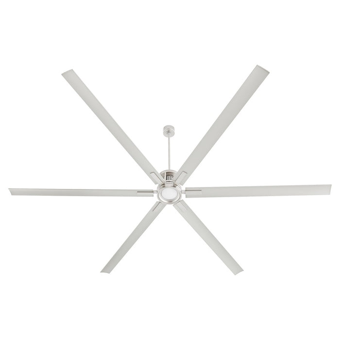 Quorum Zeus 120" Patio Fan, Satin Nickel