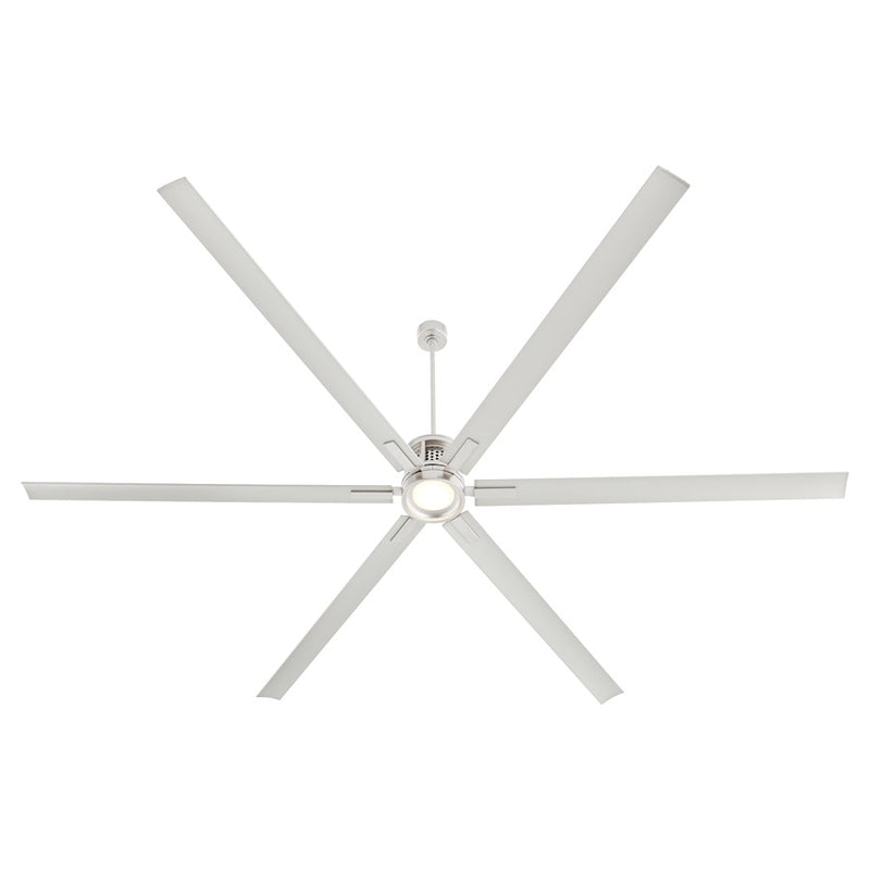 Quorum Zeus 120" Patio Fan, Satin Nickel