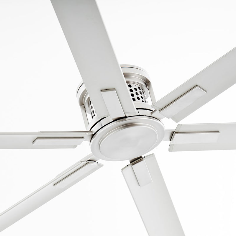 Quorum Zeus 120" Patio Fan, Satin Nickel