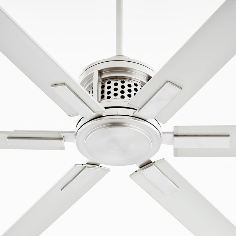 Quorum Zeus 120" Patio Fan, Satin Nickel