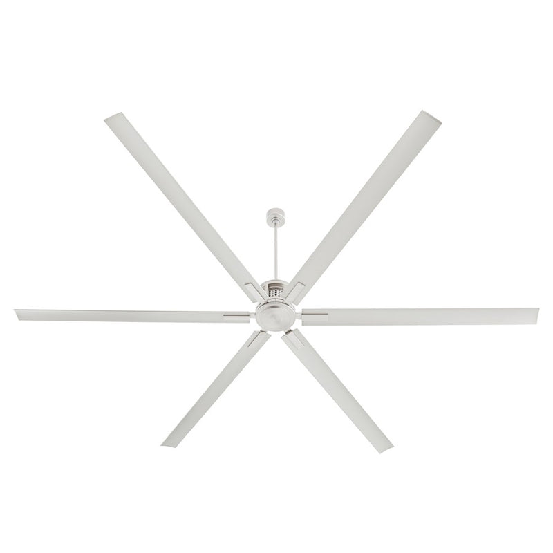 Quorum Zeus 120" Patio Fan, Satin Nickel
