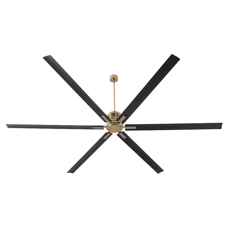 Quorum Zeus 120" Patio Fan, Aged Brass