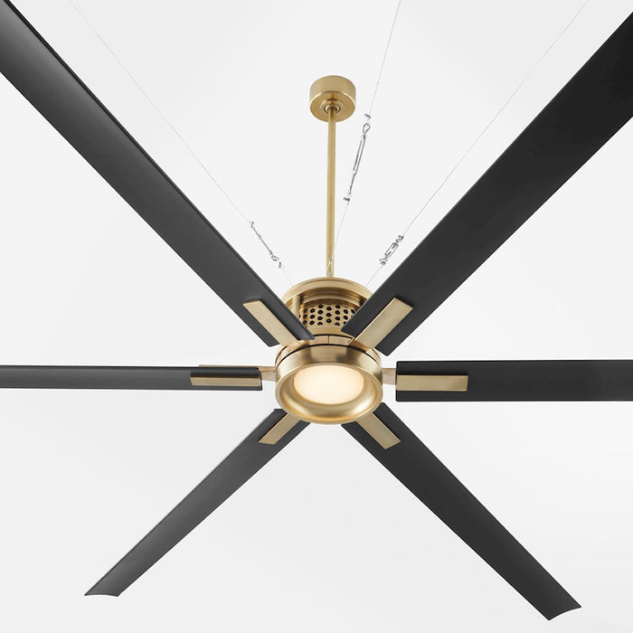 Quorum Zeus 120" Patio Fan, Aged Brass
