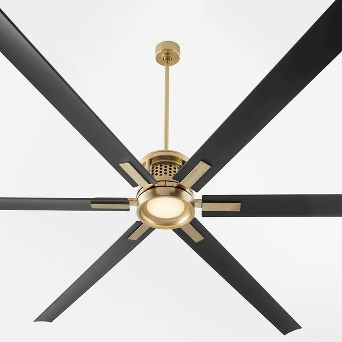 Quorum Zeus 120" Patio Fan, Aged Brass