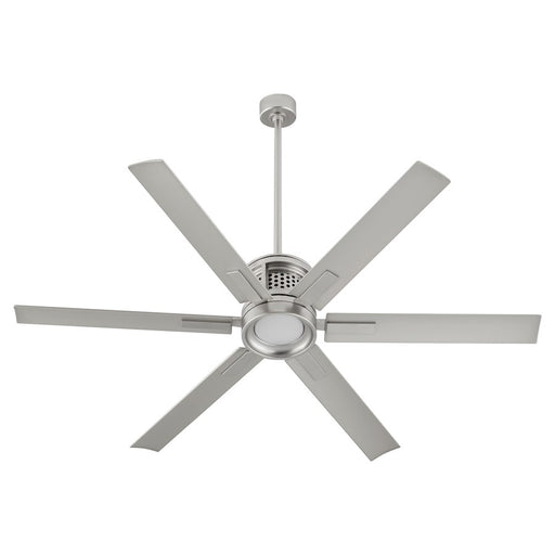 Quorum Zeus 65" Patio Fan, Satin Nickel