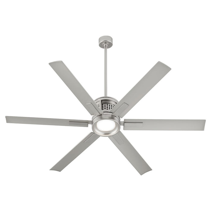 Quorum Zeus 65" Patio Fan, Satin Nickel