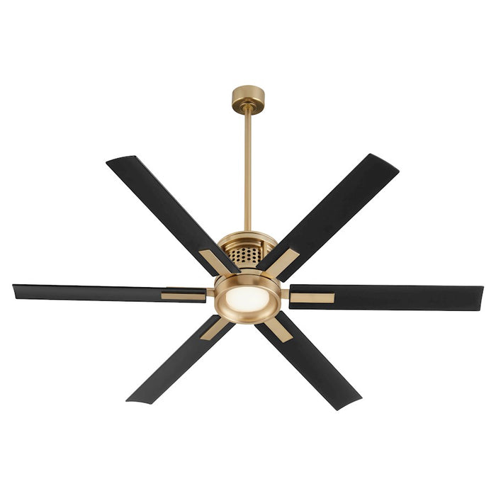 Quorum Zeus 65" Patio Fan, Aged Brass
