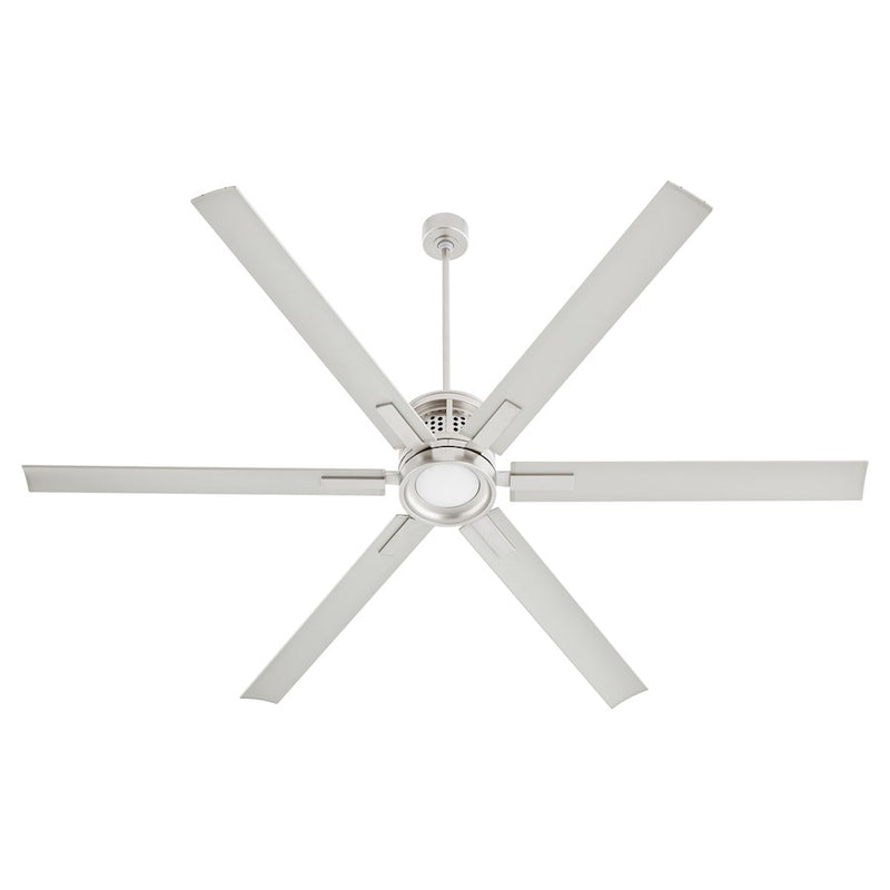 Quorum Zeus 80" Patio Fan, Satin Nickel