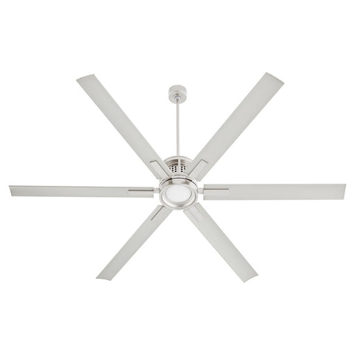 Quorum Zeus 80" Patio Fan, Satin Nickel
