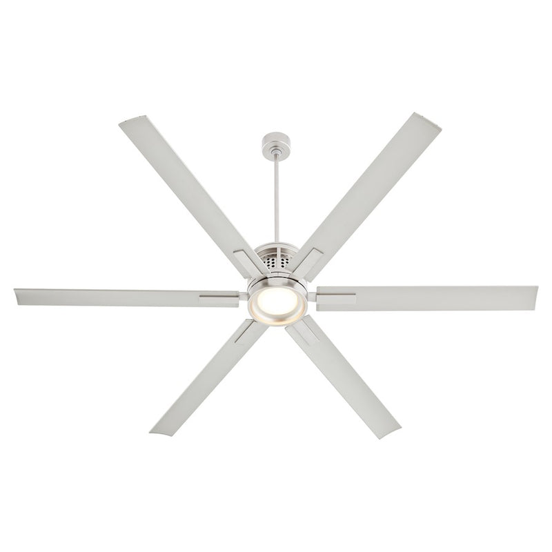 Quorum Zeus 80" Patio Fan, Satin Nickel