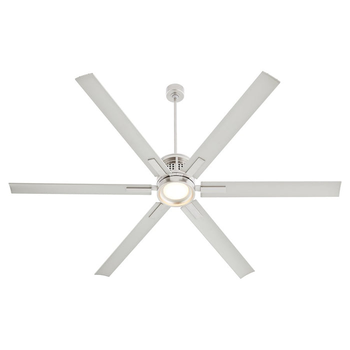 Quorum Zeus 80" Patio Fan, Satin Nickel
