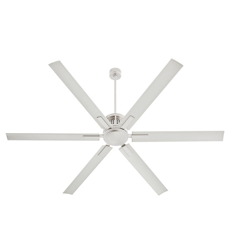 Quorum Zeus 80" Patio Fan, Satin Nickel