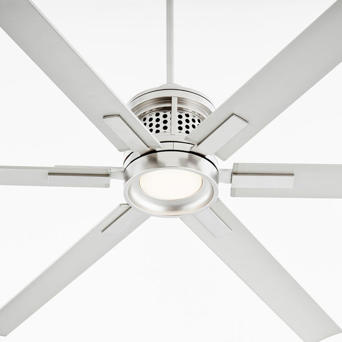 Quorum Zeus 80" Patio Fan, Satin Nickel