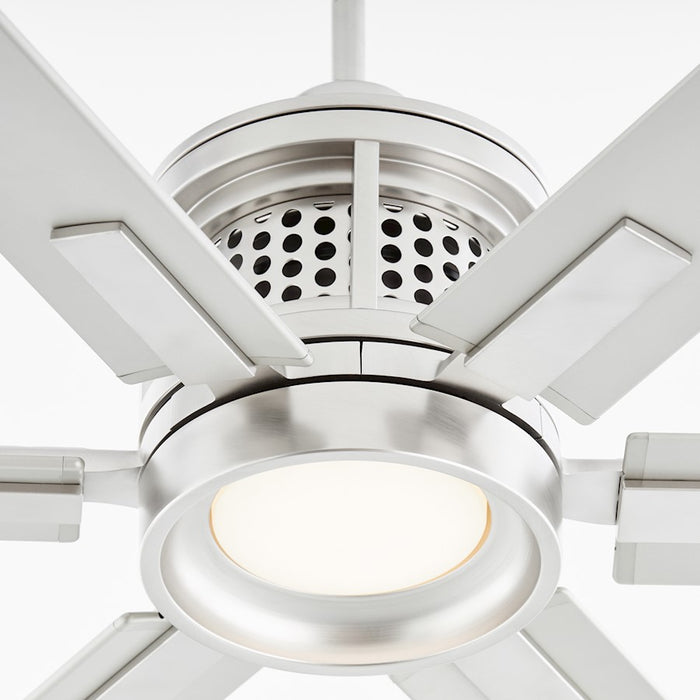 Quorum Zeus 80" Patio Fan, Satin Nickel