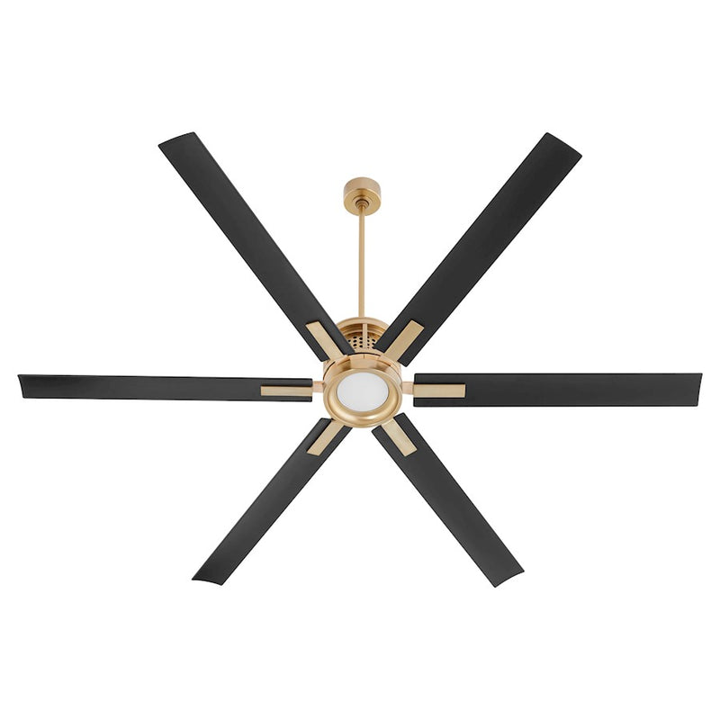 Quorum Zeus 80" Patio Fan, Aged Brass