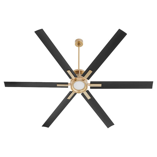 Quorum Zeus 80" Patio Fan, Aged Brass