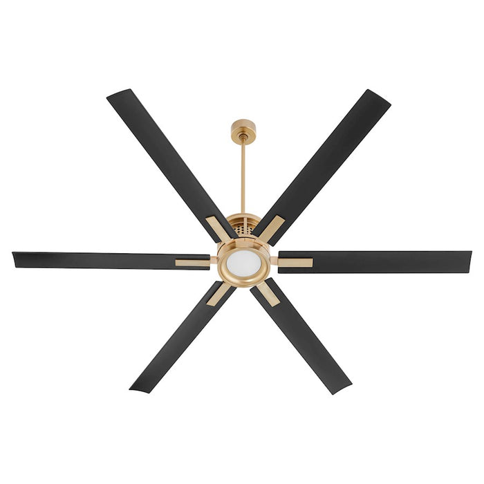Quorum Zeus 80" Patio Fan, Aged Brass