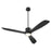 Quorum Portland 58" Wet Patio Fan, Matte Black