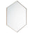 Quorum 24X34 Hexgon Mirror, Gold - 13-2434-21