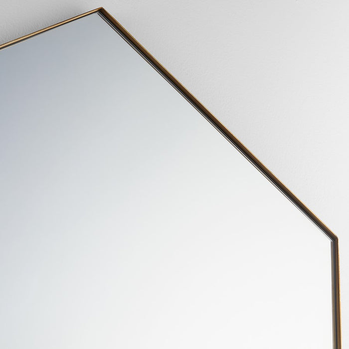 Quorum 28X40 Hexgon Mirror, Gold
