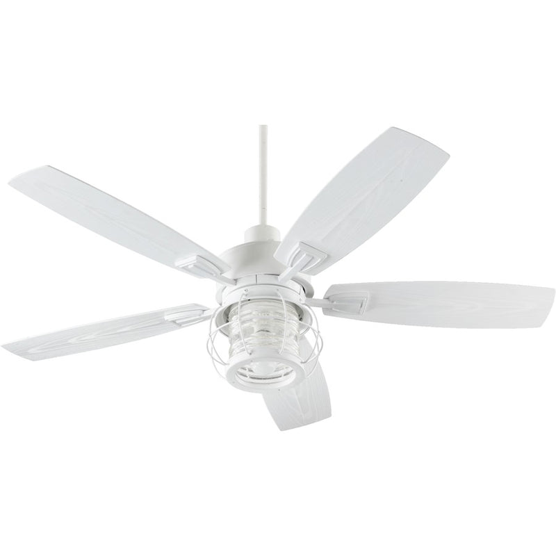 Quorum Galveston 1 Light Ceiling Fan, Studio White